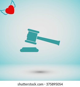 Hammer judge vector icon