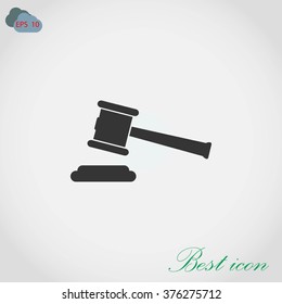Hammer judge vector icon