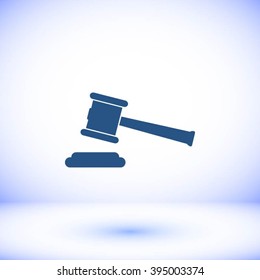 Hammer judge vector icon