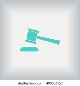 Hammer judge vector icon