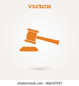 Hammer judge vector icon