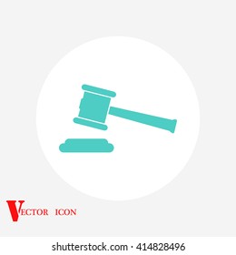 Hammer judge vector icon