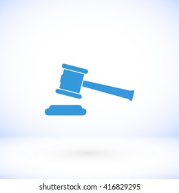 Hammer judge vector icon