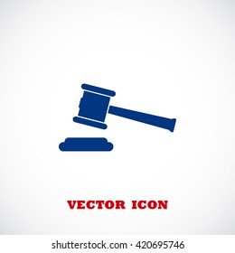 Hammer judge vector icon