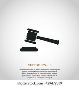Hammer judge vector icon