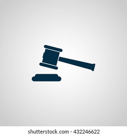Hammer judge vector icon
