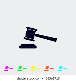 Hammer judge vector icon
