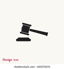 Hammer judge vector icon