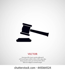 Hammer judge vector icon