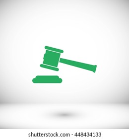 Hammer judge vector icon