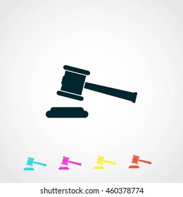 Hammer judge vector icon