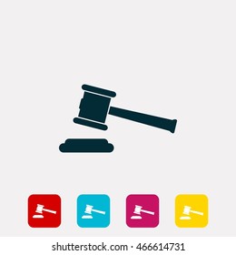 Hammer judge vector icon