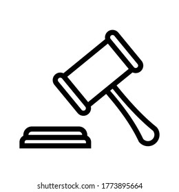Hammer Of Justice Icon Templete Illustrator