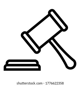 Hammer des Justizsymboles Templete Illustrator
