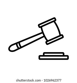 hammer of justice icon vector