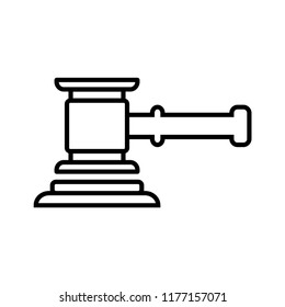 hammer of justice icon vector