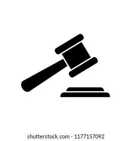 vector de icono de martillo de justicia