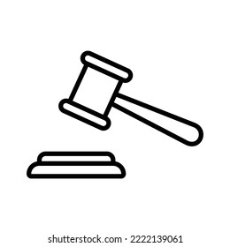 hammer of justice icon vector design template in white background
