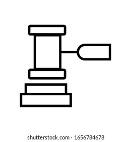 Hammer of justice icon vector illustration logo for many purpose. Isolated on white background. – Vector
