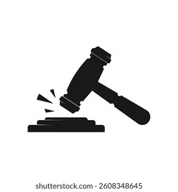 hammer of justice icon vector illustration