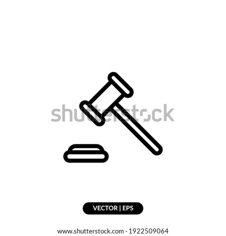 Hammer of Justice icon vector illustration logo template for many purpose. Isolated on white background.