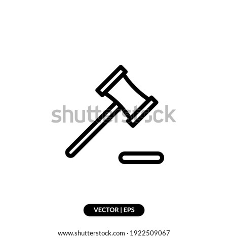 Hammer of Justice icon vector illustration logo template for many purpose. Isolated on white background.