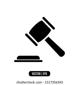 Hammer of Justice Simple Icon Vector Design