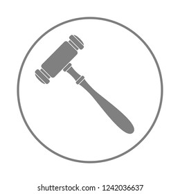 Hammer of justice. Vector icon.