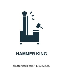 Hammer King icon. Simple element from amusement park collection. Creative Hammer King icon for web design, templates, infographics and more