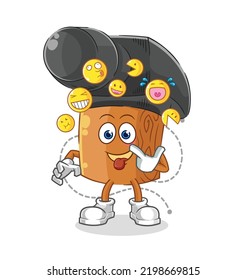 the hammer laugh and mock character. cartoon mascot vector