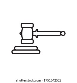 Icono De La Ley Martillo Diseño Plantilla Vector Signo De Ilustración Y Símbolo