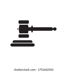 Icono De La Ley Martillo Diseño Plantilla Vector Signo De Ilustración Y Símbolo