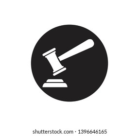 Hammer law icon vector illustration