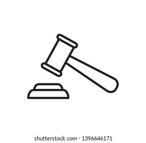 Hammer law icon vector illustration
