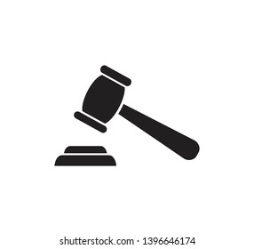 Hammer law icon vector illustration