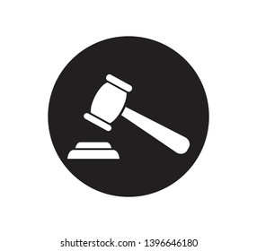 Icono de la ley de martillo ilustración vectorial