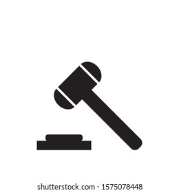 hammer law icon vector template