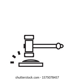 hammer law icon vector template