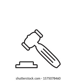 hammer law icon vector template