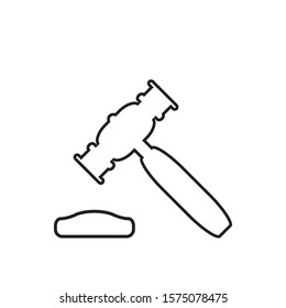 hammer law icon vector template