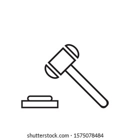 hammer law icon vector template