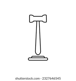 Hammer of Law. Judge, Justice Symbol.