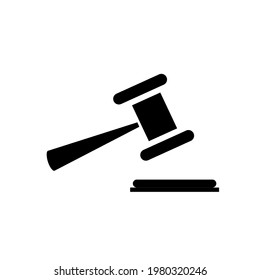 ilustración del vector de la ley de martillo en blanco negro