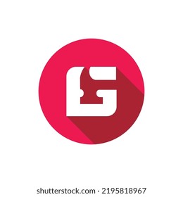 Hammer and letter G logo icon design, flat design style - Vector