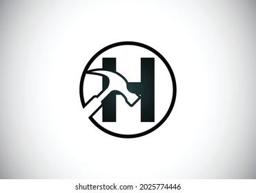Hammer and Letter H Logo Construction Renovation Professional Services Symbol Company Image