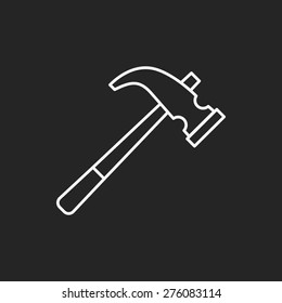 hammer line icon