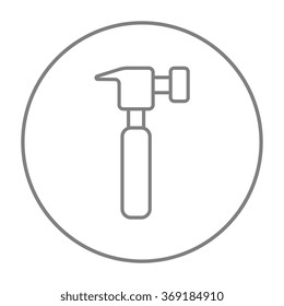 Hammer line icon.