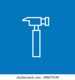 Hammer line icon.