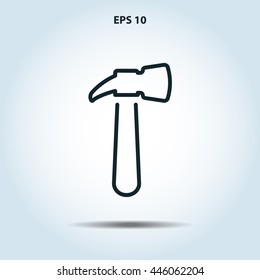 hammer line icon