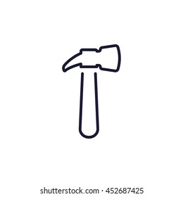 hammer line icon